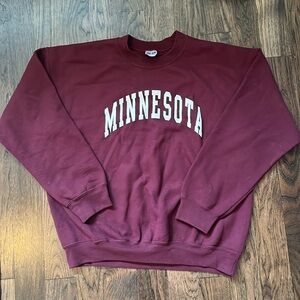 Unisex Maroon Minnesota Crewneck Sweatshirt